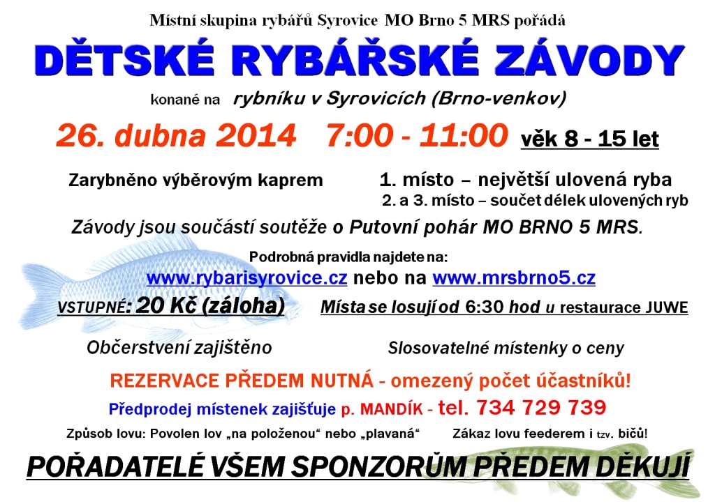 2014 Závody plakát Syrovice